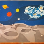 Παιδική τοιχογραφία Μικροί Αστροναύτες