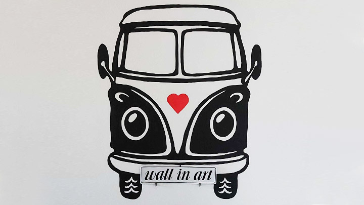 Οικιακή τοιχογραφία με το Volkswagen Van Type 2-image-3