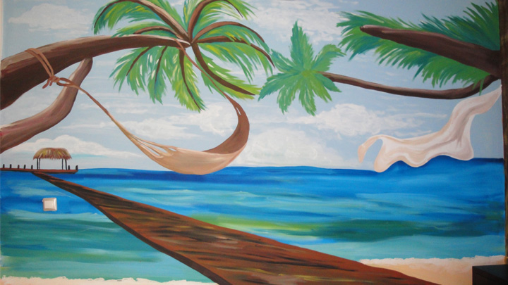 Τοιχογραφία δωματίου με θέμα παραλία-image-5