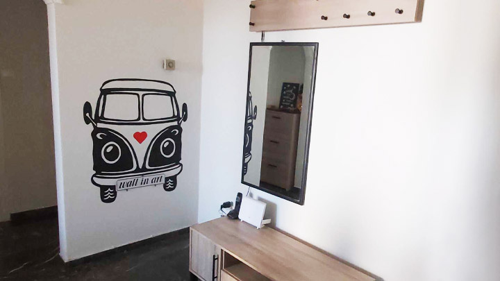 Οικιακή τοιχογραφία με το Volkswagen Van Type 2-image-2