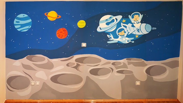 Παιδική τοιχογραφία Μικροί Αστροναύτες-image-2