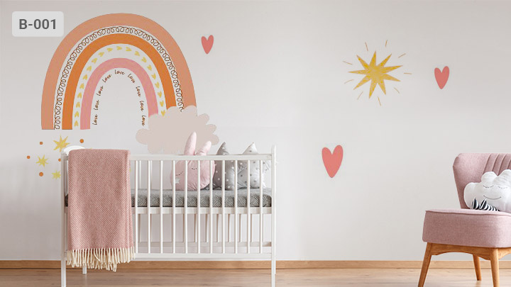 Β001 - Πρόταση τοιχογραφίας - Παιδικό δωμάτιο (κορίτσι)